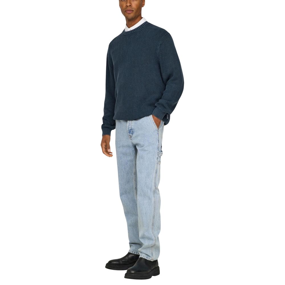 Only & Sons Blue Cotton Relaxed Fit Jeans
