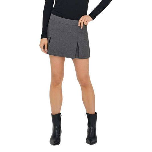 Jacqueline De Yong Gray Polyester Shorts