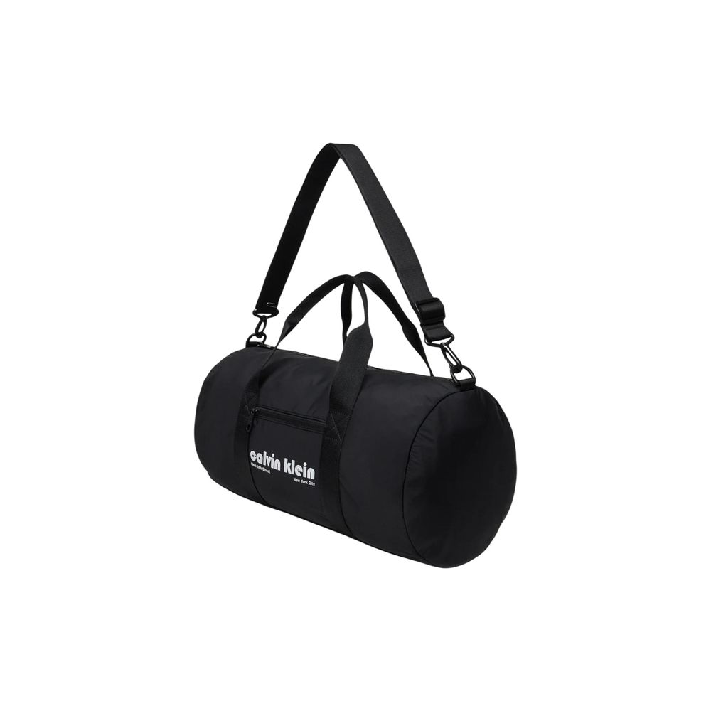 Calvin Klein Black Recycled Polyester Duffel Bag