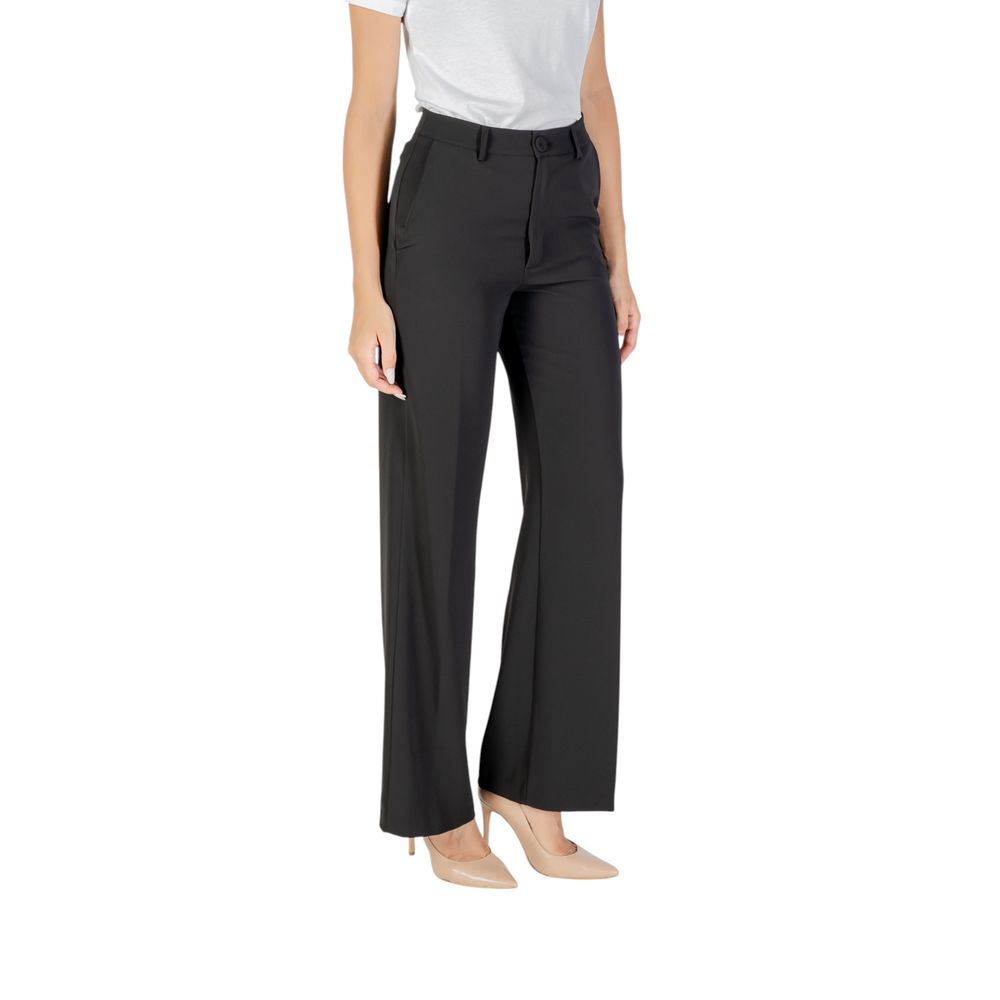 Rinascimento Black Polyester Casual Pants