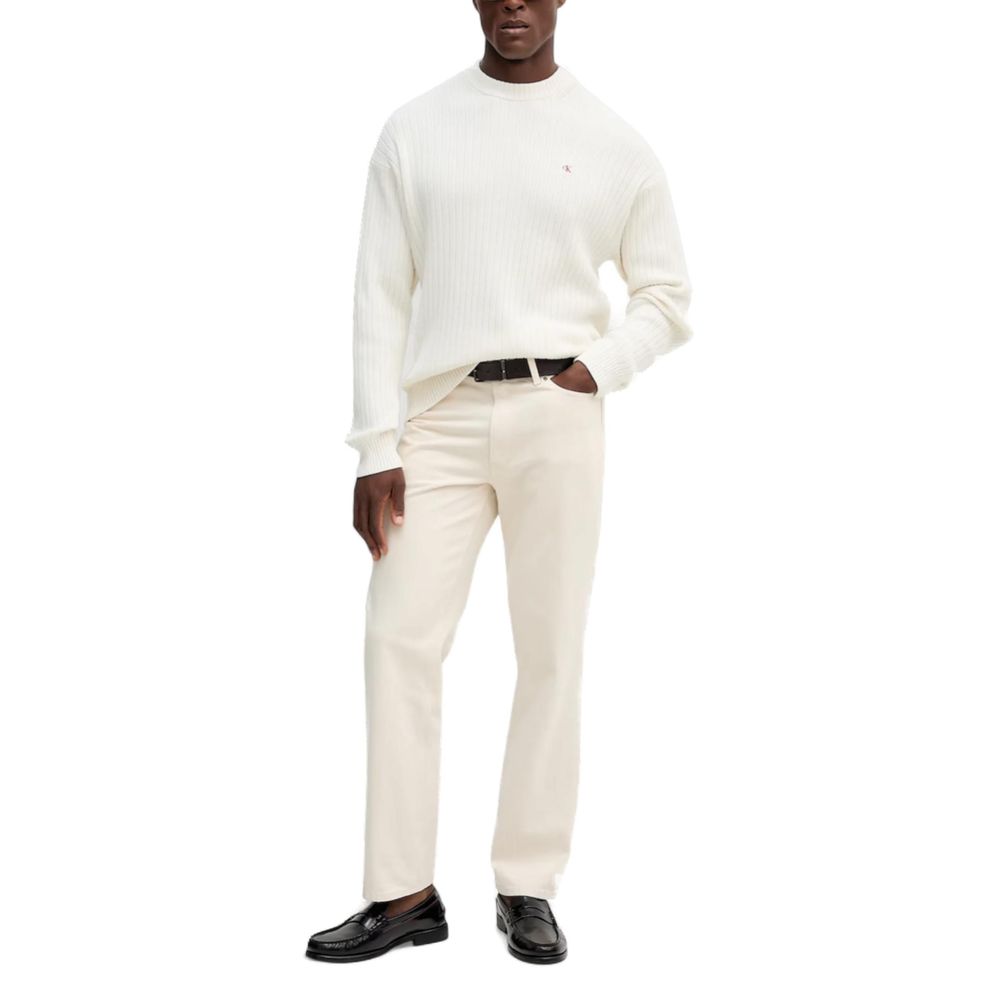 Calvin Klein Jeans Cream Cotton Sweatshirt