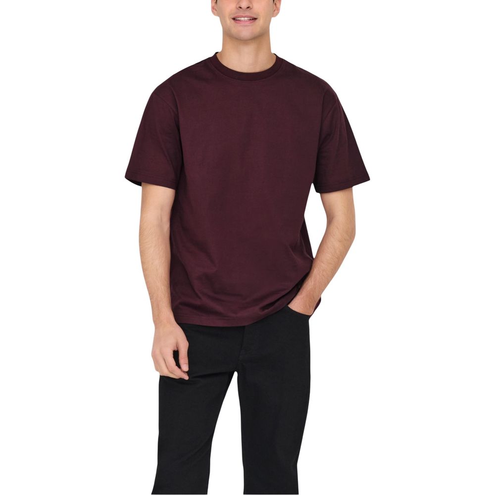 Only & Sons Bordeaux Organic Cotton T-Shirt