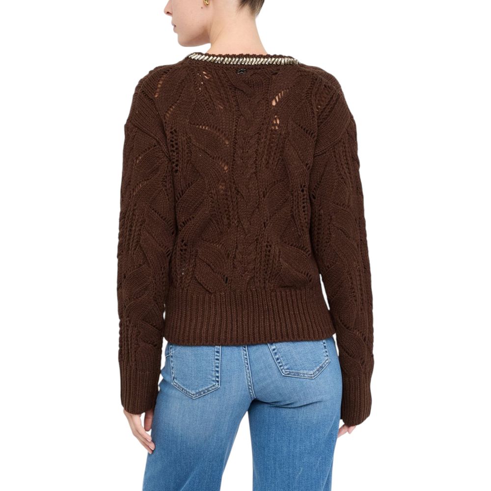 Liu Jo Brown Marabou Sweatshirt