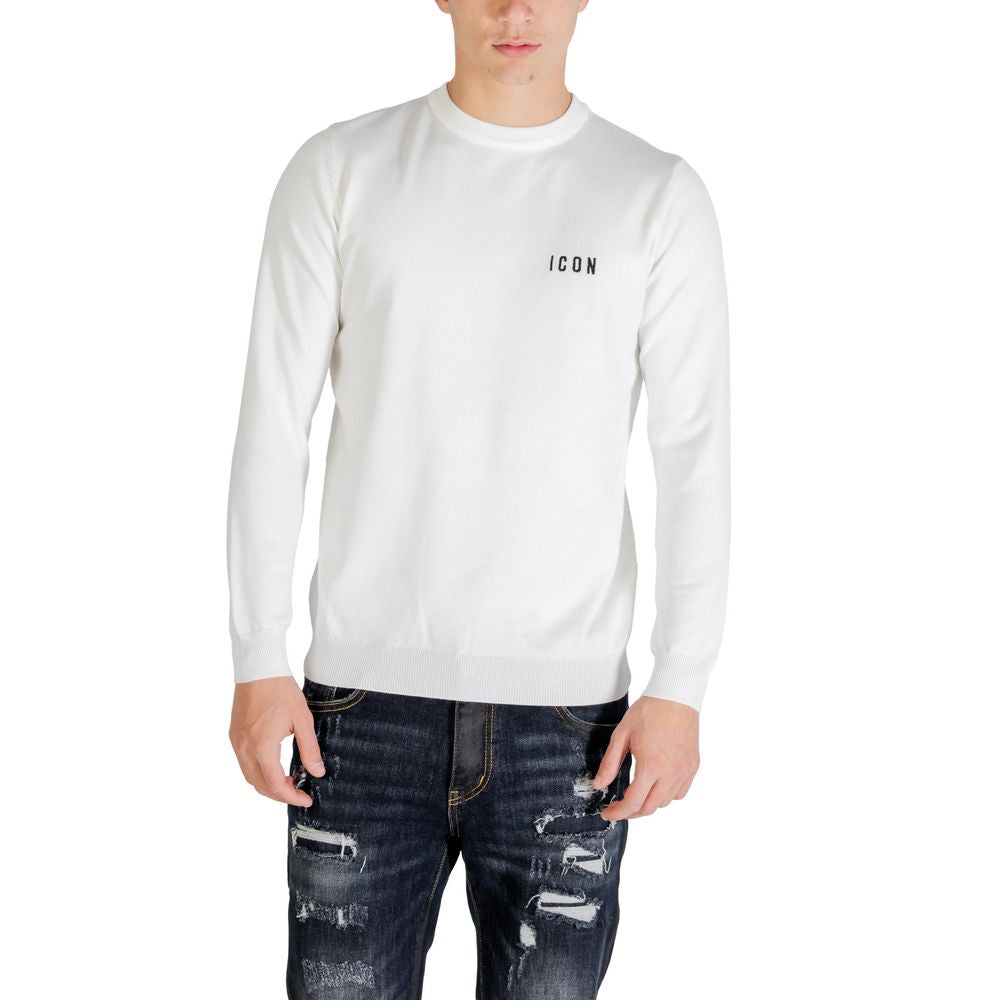 Icon White Viscose Sweatshirt