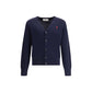 Ami Paris Blue Wool Cardigan