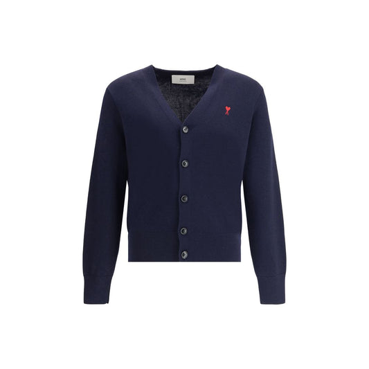 Ami Paris Blue Wool Cardigan