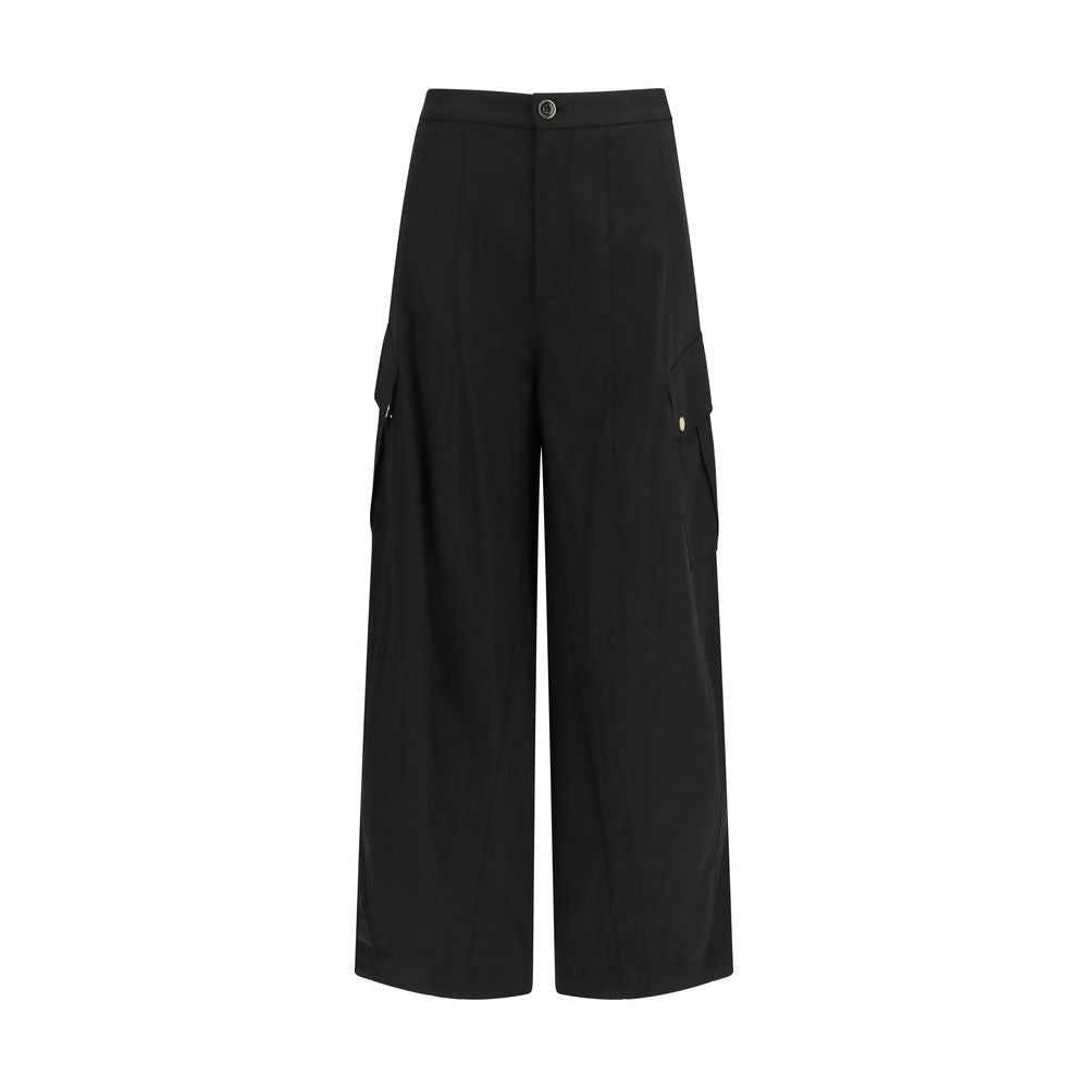 PINKO Black Cotton Cargo Pants