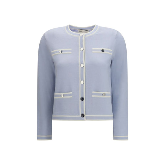 Tory Burch Blue Wool Cardigan