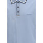 Ferragamo Blue Cotton Polo Shirt