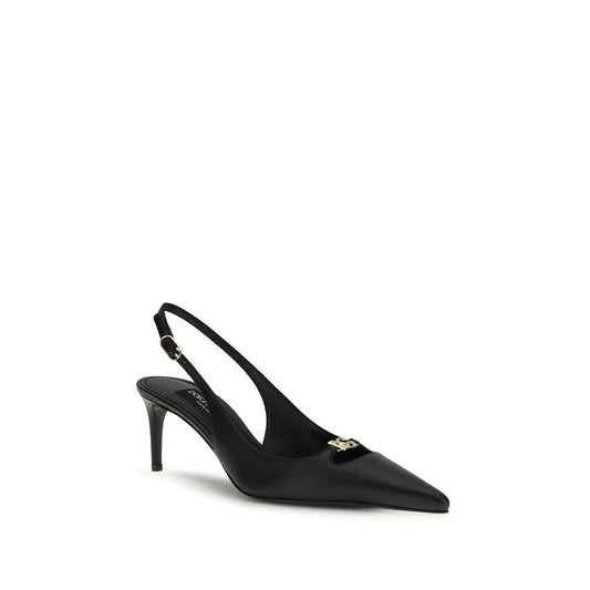 Dolce & Gabbana Black Calf Leather Bos Taurus High Heel Pumps