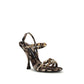 Dolce & Gabbana Brown Fabric Stiletto Heel Sandals
