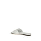 Dolce & Gabbana White Calf Leather Bos Taurus Flat Sandals