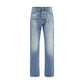Haikure Blue Cotton Straight-Leg Jeans