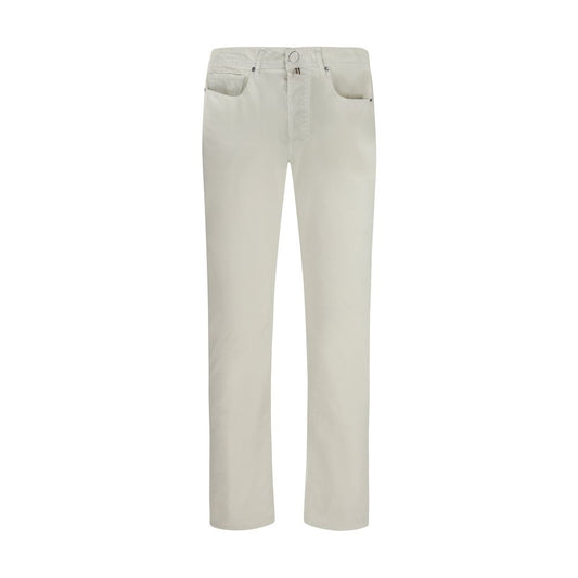 Jacob Cohen White Cotton Pants