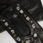 Dolce & Gabbana Women Black Embellished Wrist Length Mitten Gloves