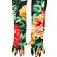 Dolce & Gabbana Multicolor Floral Print Elbow Length Women Gloves