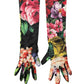 Dolce & Gabbana Multicolor Floral Print Elbow Length Women Gloves