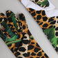 Dolce & Gabbana Multicolor Floral Leopard Elbow Length Women Gloves