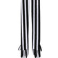 Dolce & Gabbana Black White Stripes Nylon Elbow Length Women Gloves