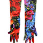 Dolce & Gabbana Multicolor Floral Print Elbow Length Women Gloves