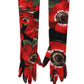 Dolce & Gabbana Multicolor Floral Print Elbow Length Women Gloves