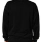 Dolce & Gabbana Black Embellished Cotton Sweatshirt Sweater