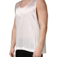 Dolce & Gabbana White Satin Polyester SleevelessTank T-shirt