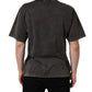 Dolce & Gabbana Gray Logo Embellished Men Crew Neck T-shirt