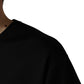 Dolce & Gabbana Black Logo Embroidered Men Crew Neck T-shirt