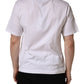 Dolce & Gabbana White Graphic Print DG Men Crew Neck T-shirt