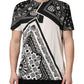 Dolce & Gabbana Black White Bandana Cotton Crew Neck  T-shirt