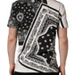 Dolce & Gabbana Black White Bandana Cotton Crew Neck  T-shirt