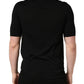 Dolce & Gabbana Black Wool Short Sleeves Men Polo  T-shirt