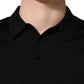Dolce & Gabbana Black Wool Short Sleeves Men Polo  T-shirt