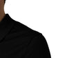 Dolce & Gabbana Black Wool Short Sleeves Men Polo  T-shirt