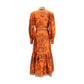 Alemais Orange Silk Casual Dress
