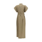 Brunello Cucinelli Beige Cotton Casual Dress