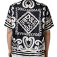 Dolce & Gabbana Black White Marina Print Silk Hawaii Shirt