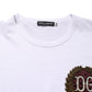 Dolce & Gabbana White DG Leaf Embroidery Crew Neck  T-shirt
