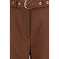 PINKO Brown Viscose Casual Pants