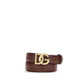 Dolce & Gabbana Bordeaux Calf Leather Bos Taurus Regular Belt