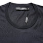 Dolce & Gabbana Dark Blue DG Logo Silk Men Crew Neck T-shirt