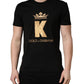 Dolce & Gabbana Black King Patch Cotton Men CrewNeck T-shirt