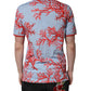 Dolce & Gabbana LightBlue Coral Cotton Collared Polo  T-shirt
