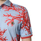 Dolce & Gabbana LightBlue Coral Cotton Collared Polo  T-shirt