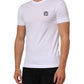 Dolce & Gabbana White Logo Patch Cotton Crew Neck T-shirt