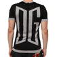 Dolce & Gabbana Black Two Tone DG Logo Print Cotton  T-shirt