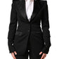 Dolce & Gabbana Black Wool Single Breasted Blazer Jacket