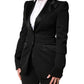 Dolce & Gabbana Black Wool Single Breasted Blazer Jacket