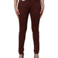Roy Roger's Maroon Mid Waisted Slim Fit Denim Trouser Jeans